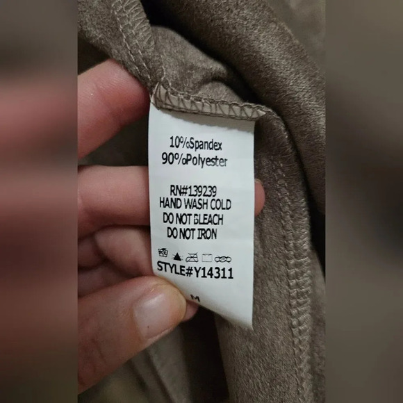 DO+BE vegan suede olive grey waterfall Draped jacket.  size med - Picture 3 of 5